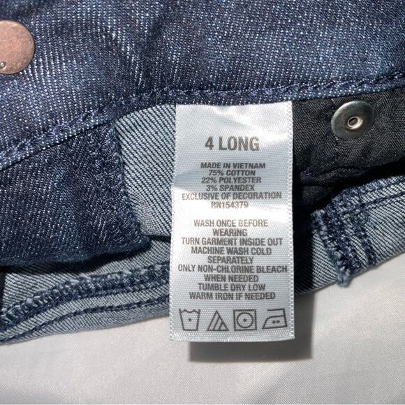 Aeropostale Low Rise Dark Wash Denim Jean 4 Long Classic Preppy Minimalist - Picture 8 of 9